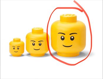 Grande tête de rangement Large Lego neuf