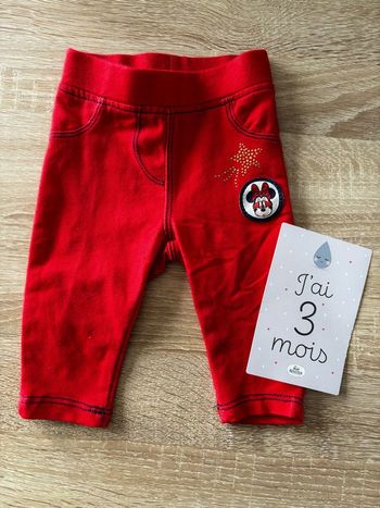 Pantalon rouge Minnie super hero t.3m