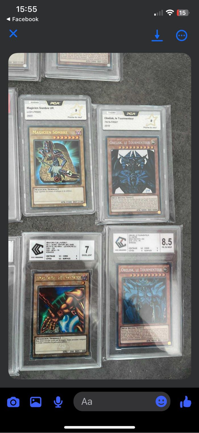 Carte Yugioh gradée magicienne des ténèbres Yu-Gi-Oh gradé pca 9 psa ccc plus de cartes sur demande - photo numéro 7