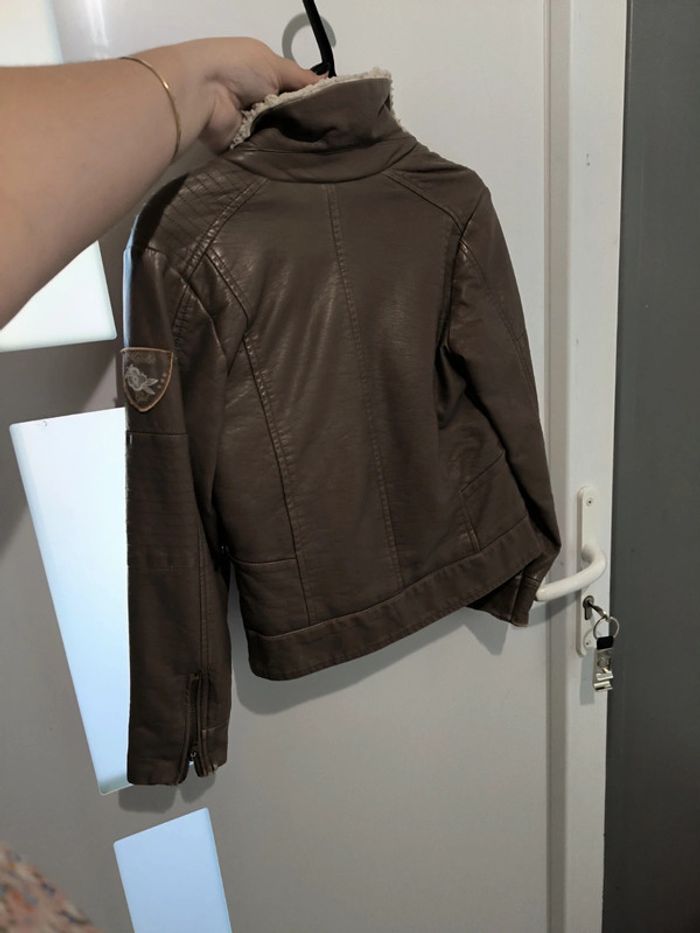 Veste cuir moumoute - photo numéro 5