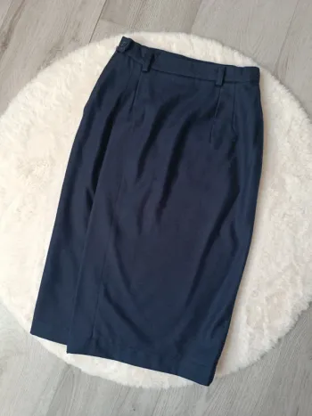 Jupe droite bleu marine vintage taille 42