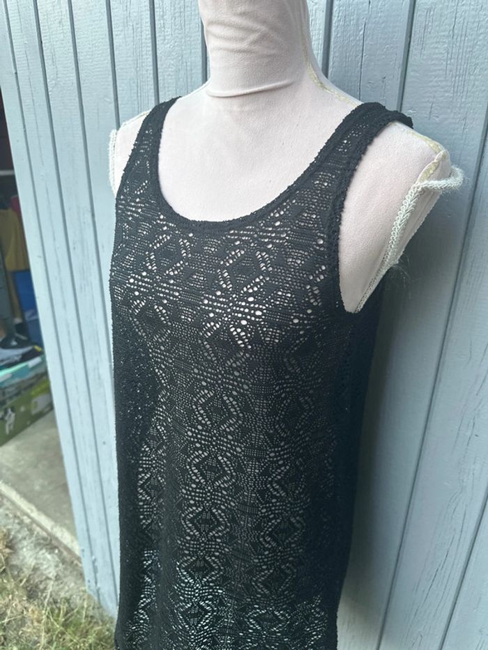 Robe noir dentelle dessus maillot de bain été - photo numéro 3