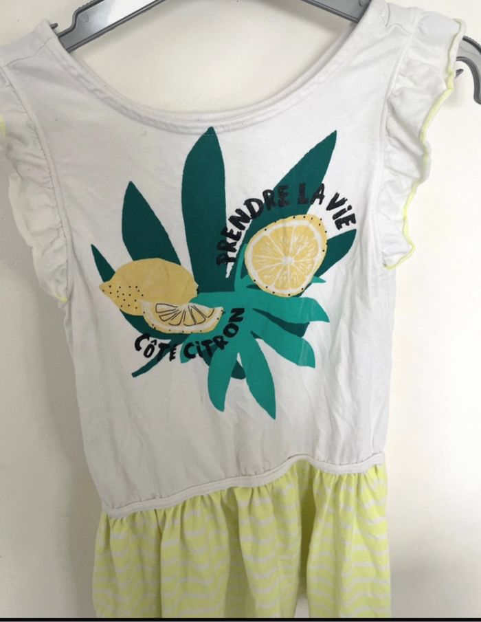 Robe T 8 ans Orchestra blanche et jaune - photo numéro 3