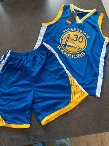 Tenue NBA golden state warriors Stephen Curry bleu t.26