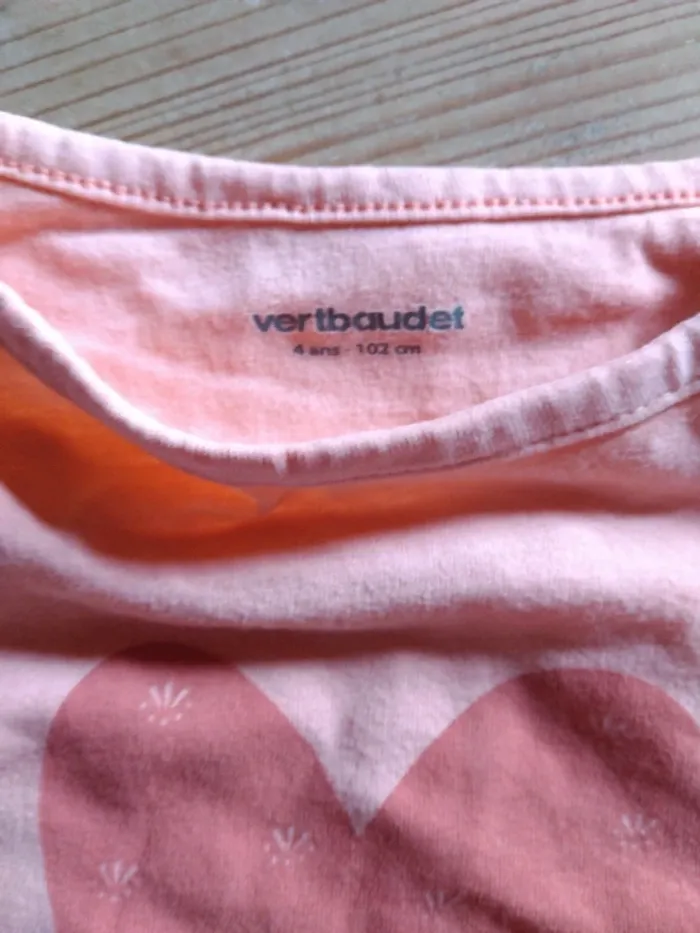 Tee Shirt fille Vertbaudet 4 Ans - photo numéro 2