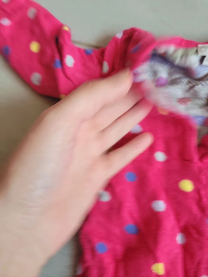 Neuf touché très doux tunique robe bébé hiver taille 9 12 mois - photo numéro 5