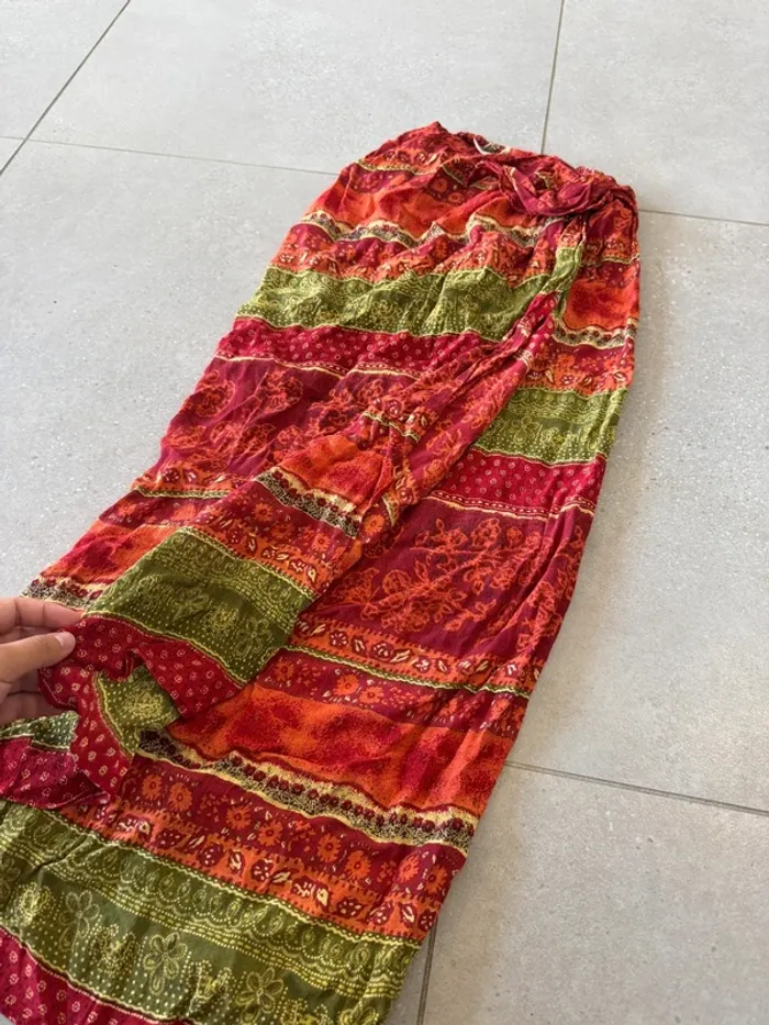 Longue jupe multicolore, très bon état René Derhy x, taille M 100cm de longueur - photo numéro 2