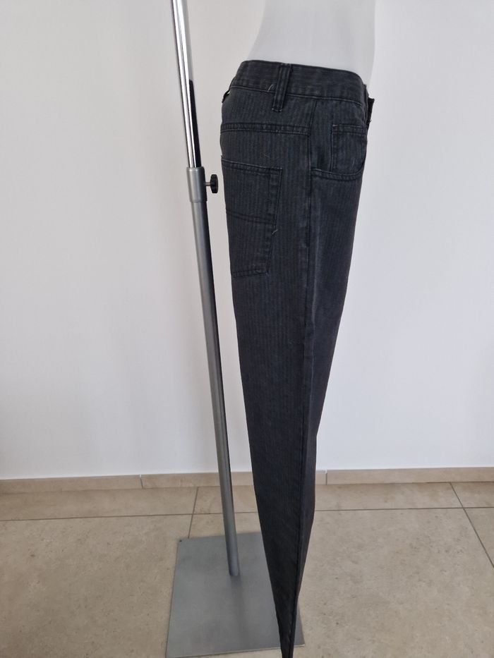 Pantalon homme noir à rayures grises Tissaia - photo numéro 7