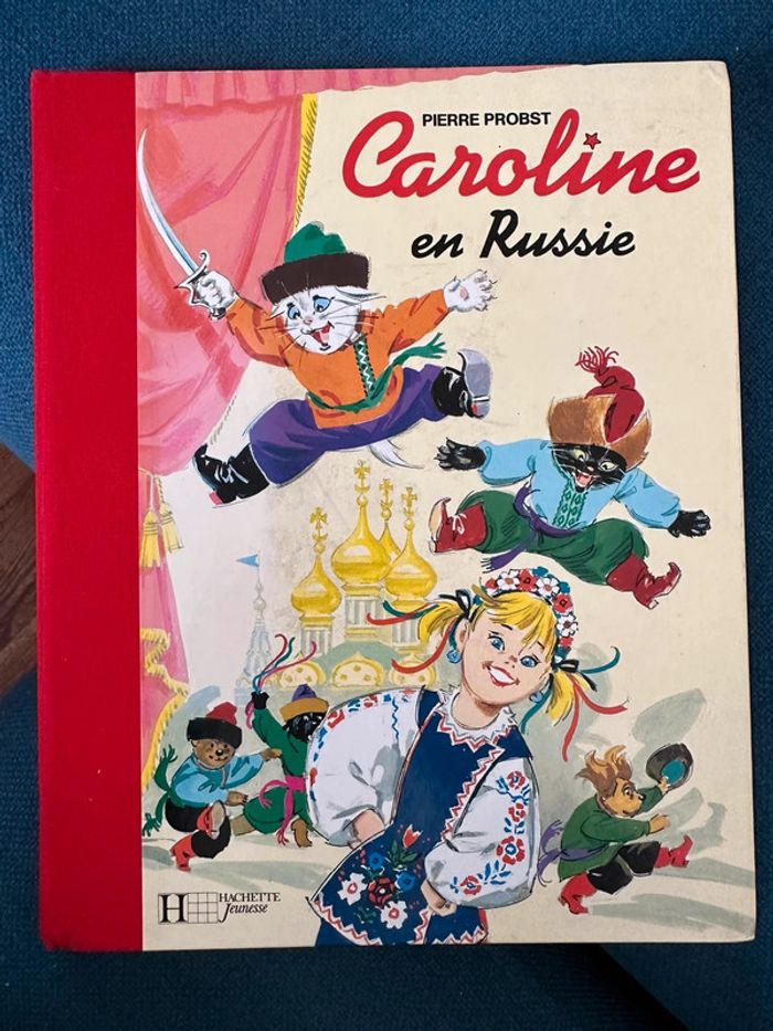 Livre rare Caroline en Russie reliure rouge édition limitée album bd Pierre Probst