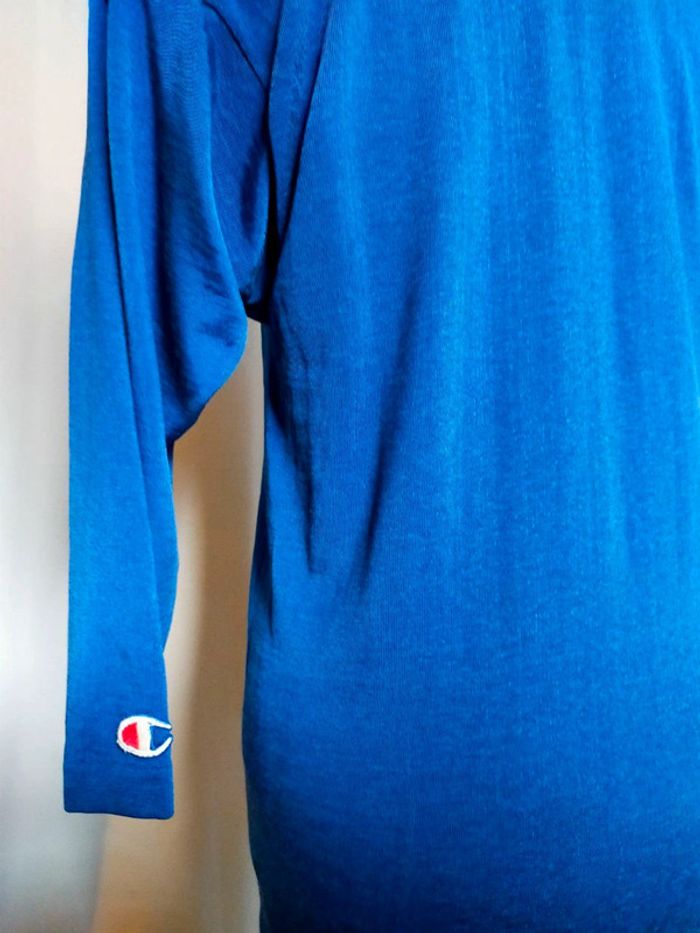 Haut long / mini-robe bleu vintage – Champion – T. S - photo numéro 5