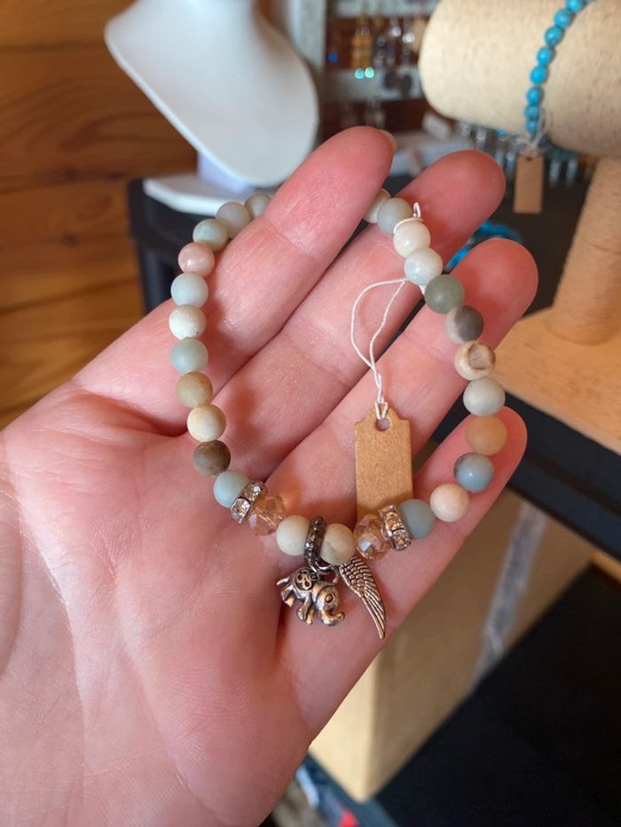 Bracelet en pierres minéraux amazonite - photo numéro 3