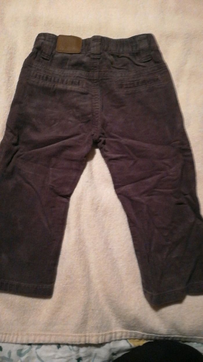 Pantalon velours marron grain de blé 18 mois - photo numéro 2