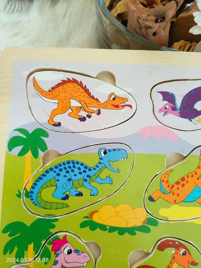 Puzzle en bois dinosaure - photo numéro 6