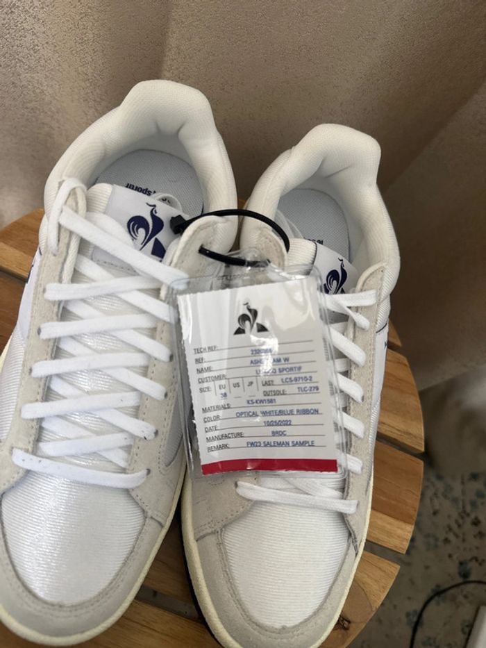 Baskets Le Coq Sportif Ashe Team W blanches – Taille 38 neuves - photo numéro 5