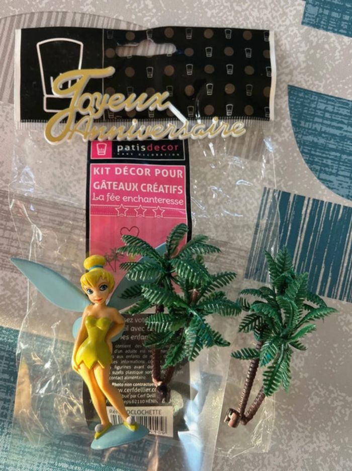 Déco pour gâteau fée clochette