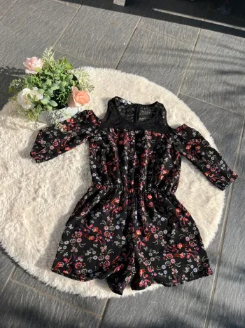 Combi short  floral 12 ans