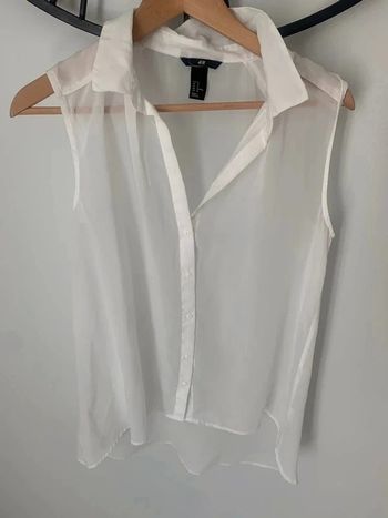 débardeur blanc en voile