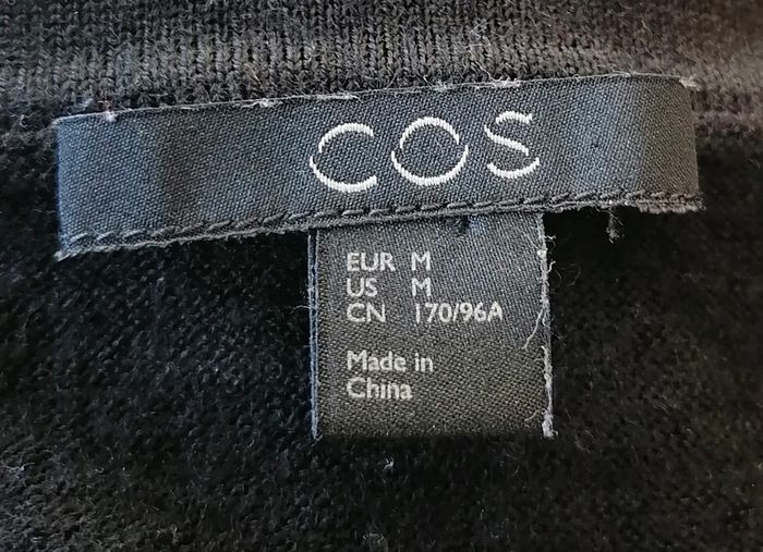 Robe 2 en 1 Laine et soie noir Taille M Cos - photo numéro 7