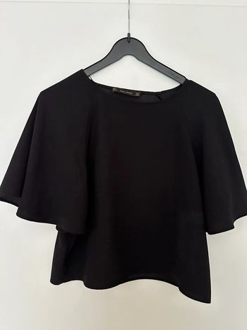 Blouse noir manches courtes Zara Taille L