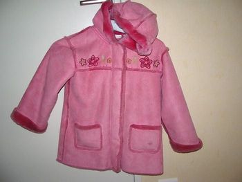 Manteau rose imprimé fleurs