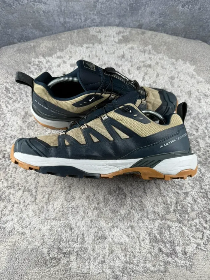 Salomon X Ultra 360 Gore-Tex - White & Beige & Blue - photo numéro 7