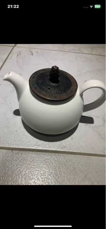 Une très belle théière vintage en verre 