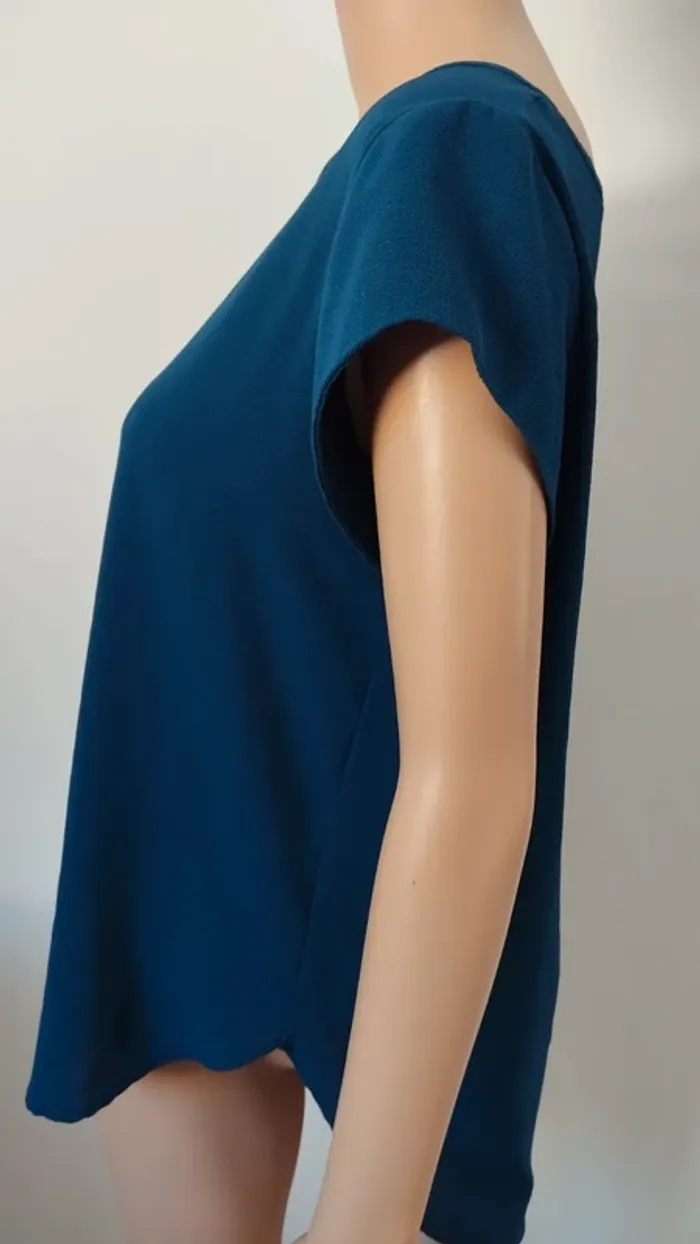 Blouse bleu only taille 40 femme manches courtes - photo numéro 7