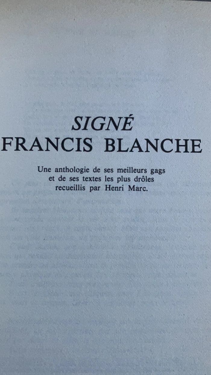 Livre. Signé Francis Blanche. - photo numéro 4