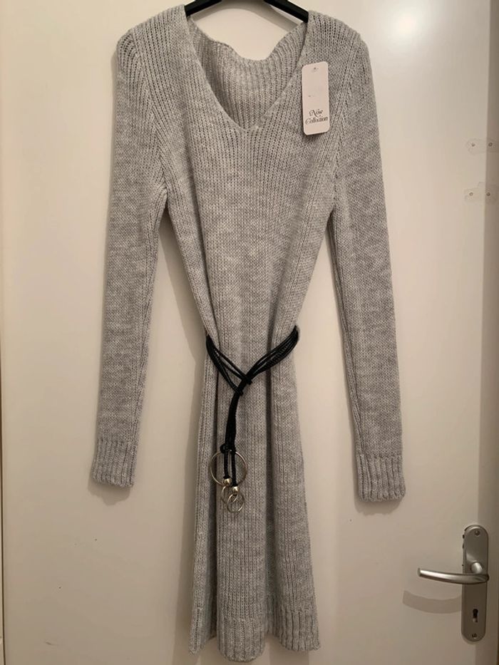 Robe en laine grise