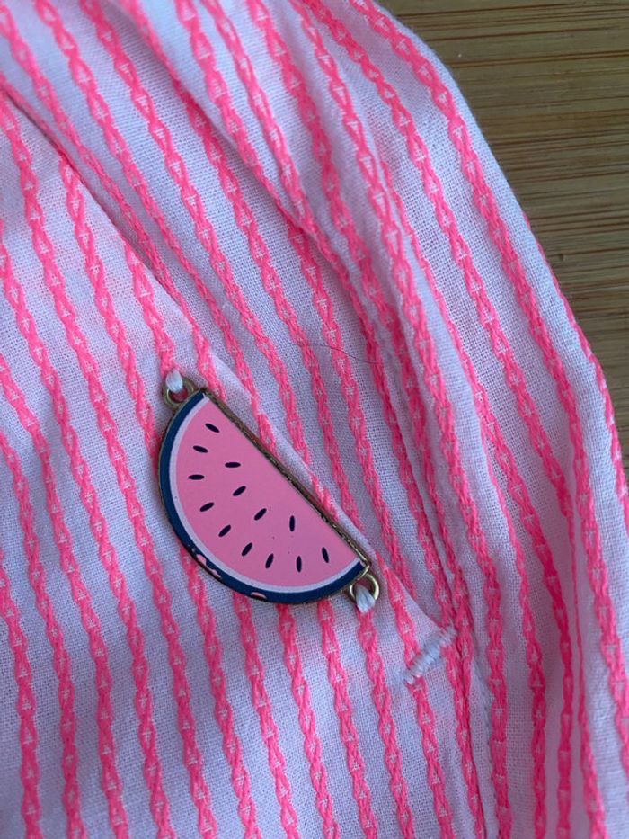 Combinaison short légère rose fluo - photo numéro 2