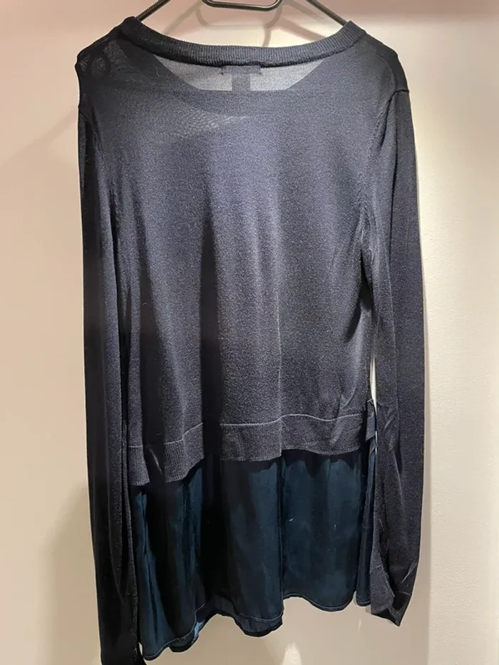 Pull léger bleu marine avec voile en bas H&M taille M -38 très bon état - photo numéro 6