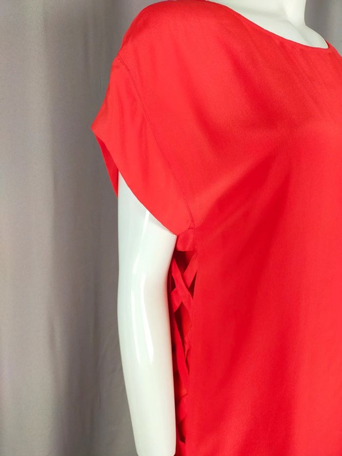 Robe rouge 100 % soie – Bel Air – Taille 2 - photo numéro 7