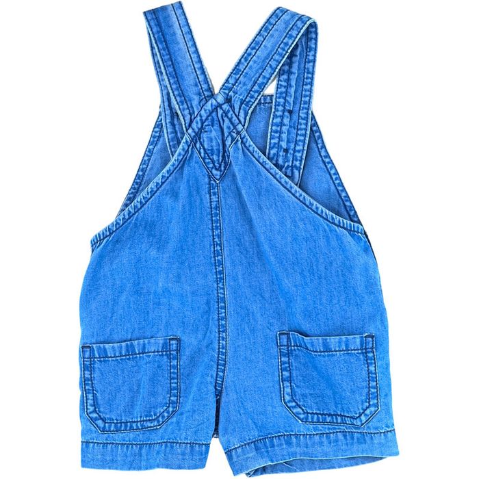 Salopette-short 6 mois en jean Bout'chou - photo numéro 2