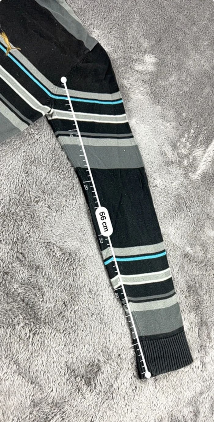 Pull à Rayures Puma Noir et Gris Taille M - photo numéro 5