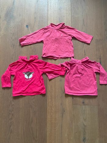 Lot col roulé fille 12 mois