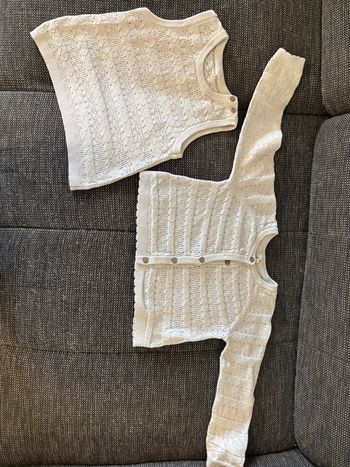 Ensemble gilet pull sans manche 