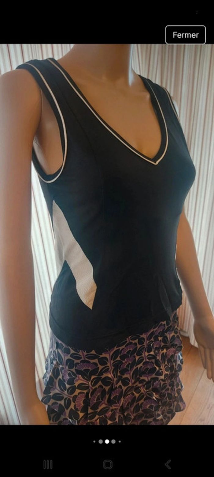 Debardeur de sport noir/blanc Rucanor taille M - photo numéro 4