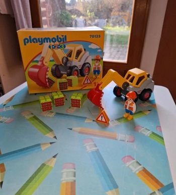 Playmobil 1 2 3 pelleteuse 