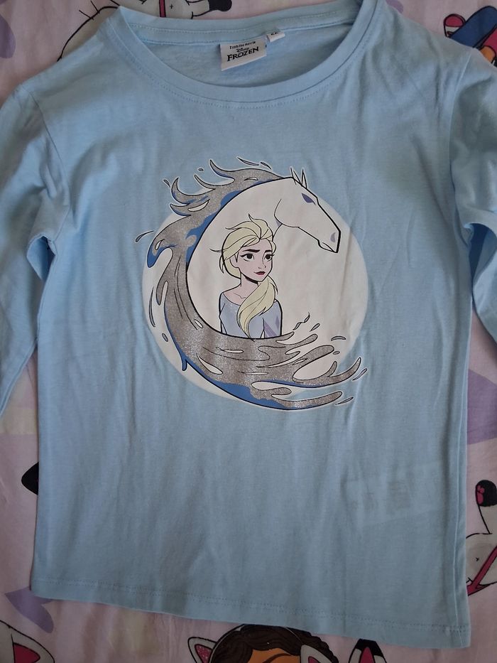 T-shirt manches longues reine des Neiges 6 ans - photo numéro 2