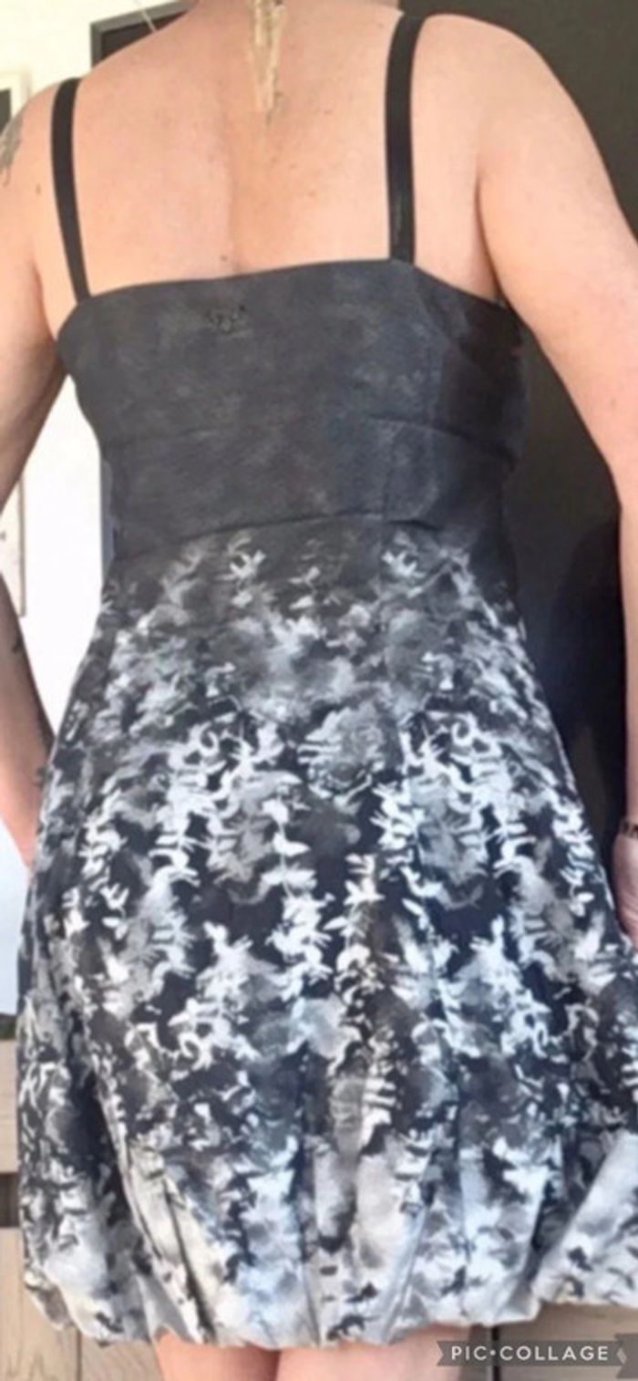 Magnifique robe lmv taille 38 noir gris bretelle élastique tulle neuve - photo numéro 11