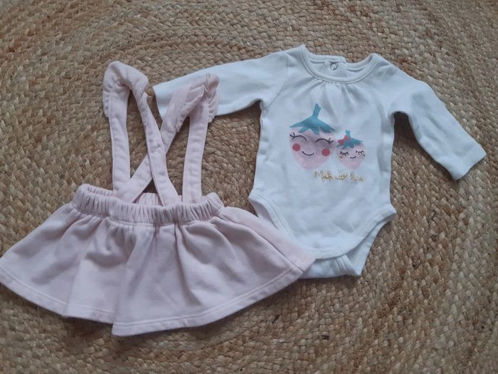 Ensemble body manches longues et robe In extenso 50 cm - photo numéro 3