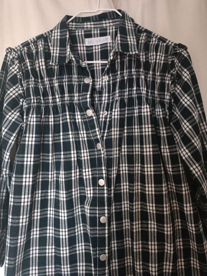 🌺 ZARA robe chemise à carreaux - photo numéro 3