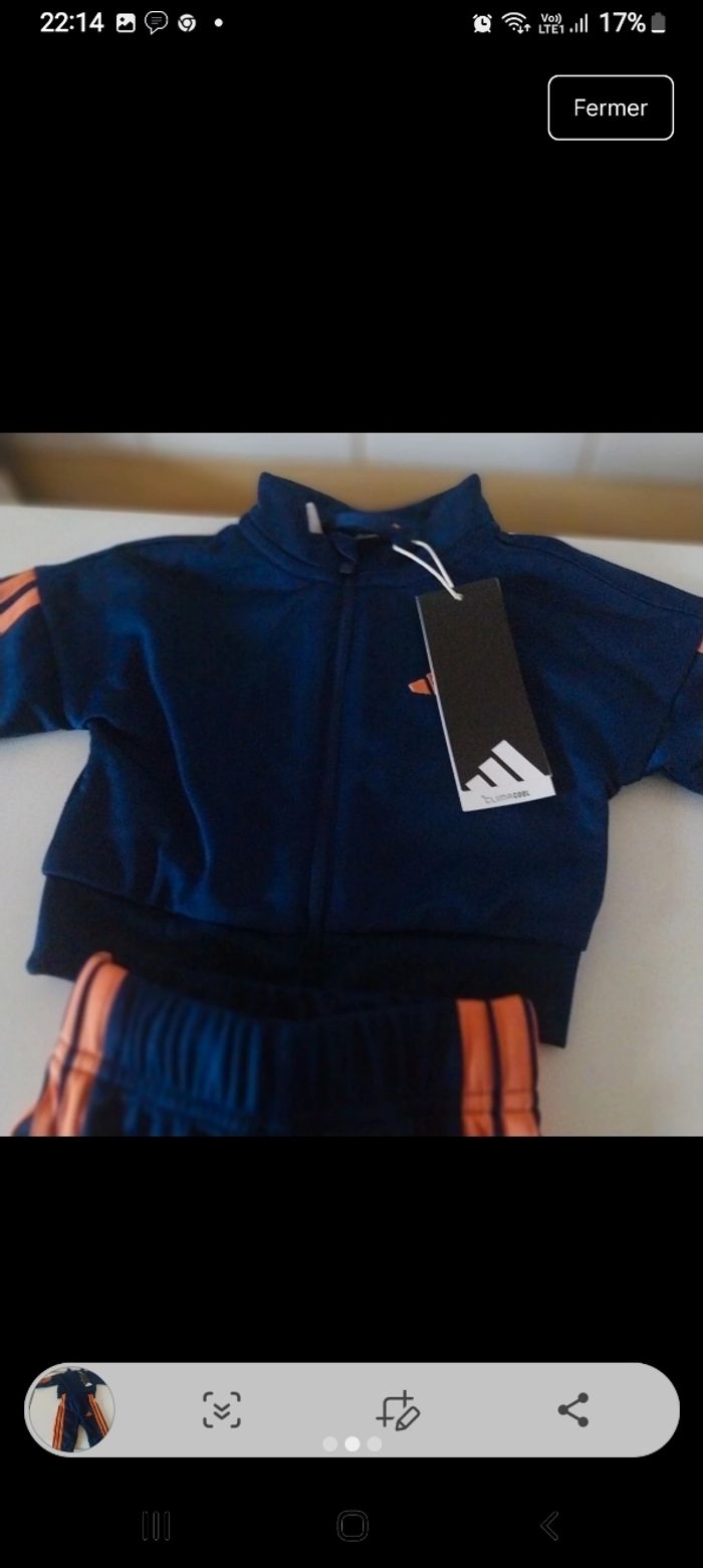 Survêtement adidas neuf jamais porté 0/3 mois avec étiquette 🏷 - photo numéro 3