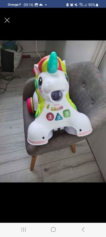 Jouet Licorne qui roule