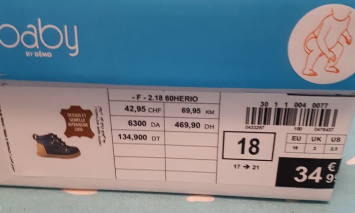 Chaussures cuir fourrées 18 gémo - photo numéro 4