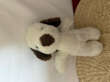 doudou vintage "snoopy" blanc truffe , oreilles marron