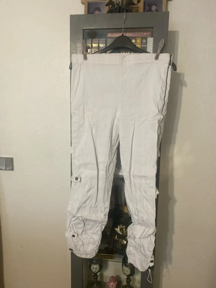 pantalon blanc stretch Jean-Marc Philippe T5 = 50
