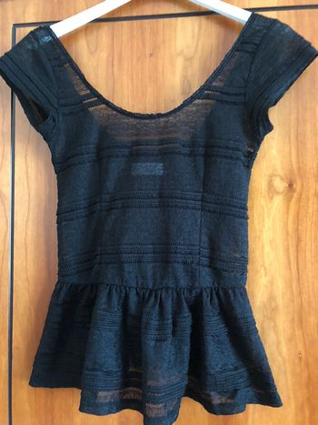 Débardeur dentelle noire 36 Zara