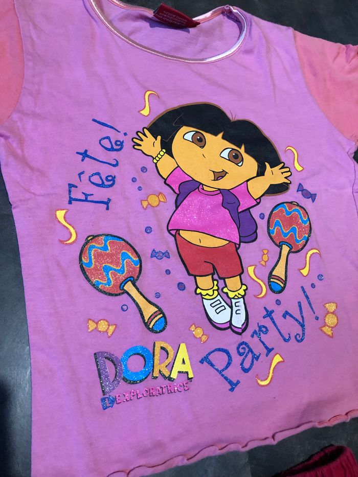 Lot Pyjamas dépareillé Dora 5/6 ans - photo numéro 3