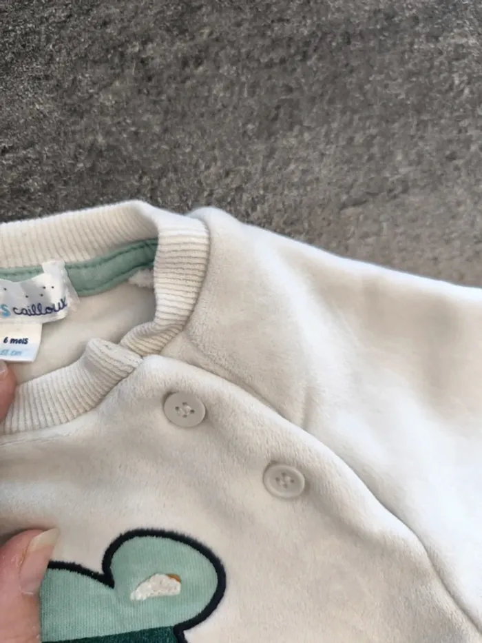 Pull doublé tout doux tout chaud garçon 6 mois Mes petits Cailloux - photo numéro 6